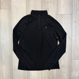 PARADOX Performance Merino Blend Quarter 1/4 Zip Large Black Shirt